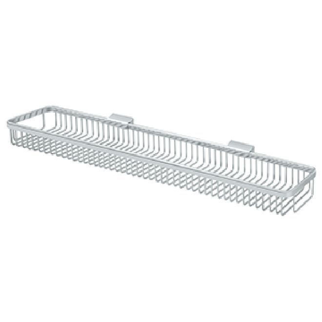 Deltana Solid Brass Rectangular Wire Basket - Polished Chrome