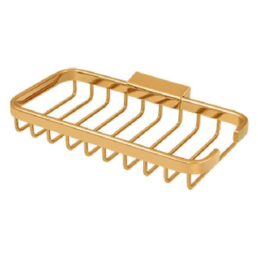 Deltana Solid Brass Rectangular Corner Wire Basket - PVD Lifetime Brass