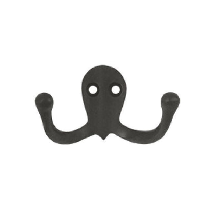 Deltana Solid Brass Double Hook - Oil Rubbed Bronze