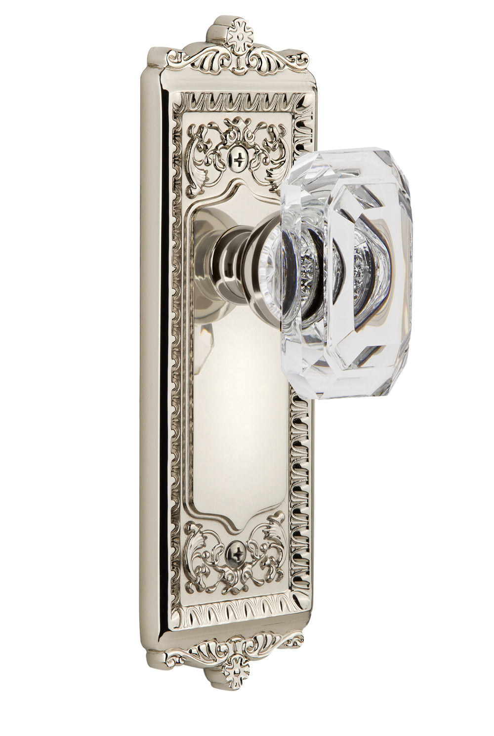 Grandeur Windsor Plate with Baguette Clear Knob