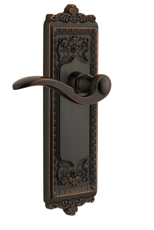 Grandeur Windsor Plate with Bellagio Lever in Timeless Bronze