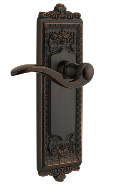 Grandeur Windsor Plate with Bellagio Lever in Timeless Bronze