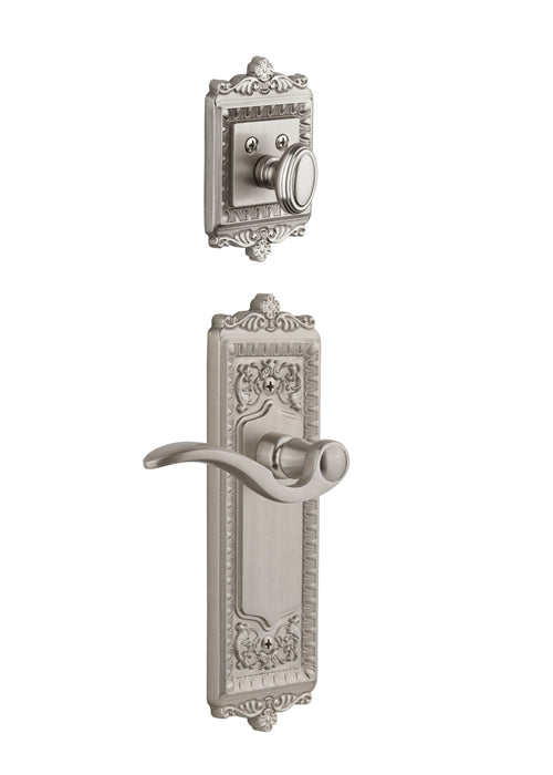 Grandeur Windsor Handleset with Bellagio Lever - (Interior Half Only, with Deadbolt)