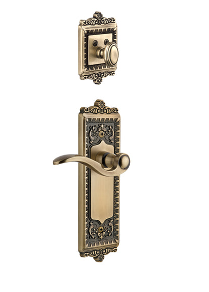 Grandeur Windsor Handleset with Bellagio Lever - (Interior Half Only, with Deadbolt)