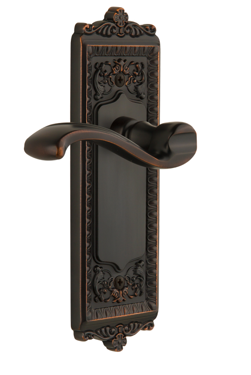 Grandeur Windsor Plate with Portofino Lever in Timeless Bronze