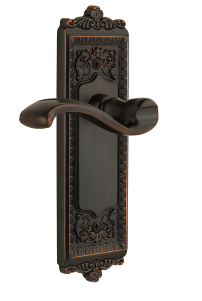 Grandeur Windsor Plate with Portofino Lever in Timeless Bronze