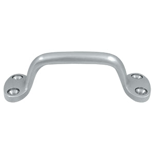 Deltana Solid Brass 6 Inch Overall Pull - Brushed Chrome