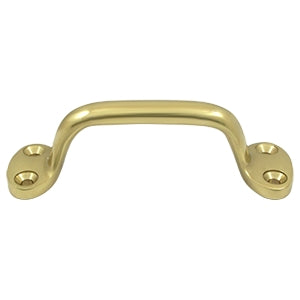 Deltana Solid Brass 6 Inch Overall Pull - Polished Brass