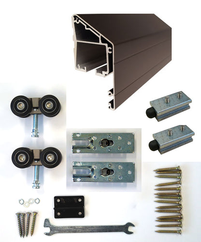 CaviLock Wall Mounted Bronze Door Track with M8 Carriage