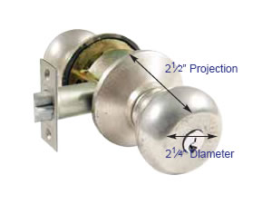 Emtek Sandcast Winchester Knob Measurements