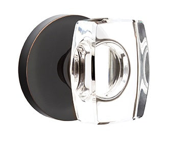 Emtek Windsor Crystal Knob with Disk Rosette