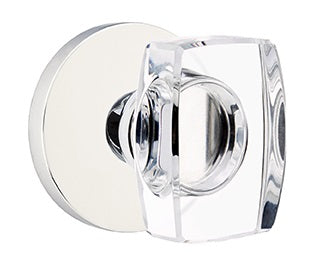 Emtek Windsor Crystal Knob with Disk Rosette