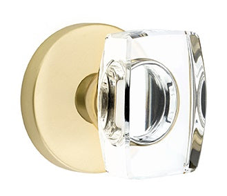 Emtek Windsor Crystal Knob with Disk Rosette