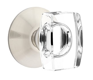 Emtek Windsor Crystal Knob with Modern Rosette