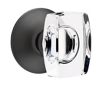 Emtek Windsor Crystal Knob with Modern Rosette