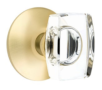 Emtek Windsor Crystal Knob with Modern Rosette
