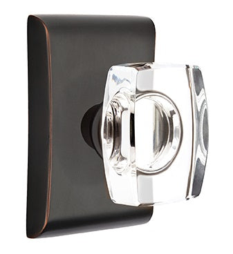 Emtek Windsor Crystal Knob with Neos Rosette