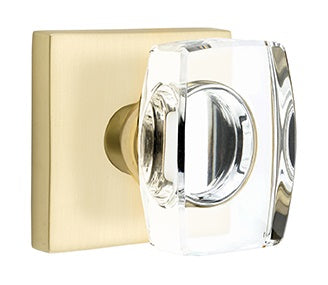 Emtek Windsor Crystal Knob with Square Rosette