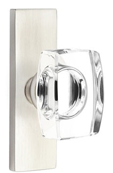 Emtek Windsor Crystal Door Knob with 1.5 Inch x 5 Inch Stretto Rosette