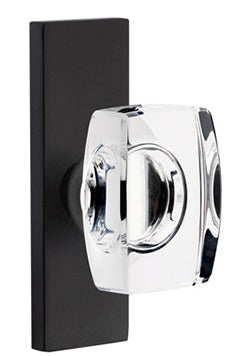 Emtek Windsor Crystal Door Knob with 1.5 Inch x 5 Inch Stretto Rosette