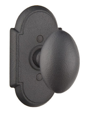 Emtek Savannah Knob with Style 1 Rosette - Flat Black