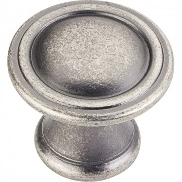 Hardware Resources Cordova Cabinet Knob in Distressed Pewter