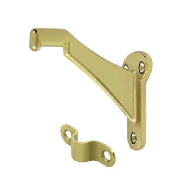 Deltana Hand Rail Bracket with 3-1/4 Inch Projection - Polished Brass