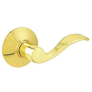 Schlage Accent Lever in Bright Brass
