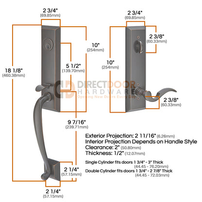 Emtek Adams Entrance Handleset