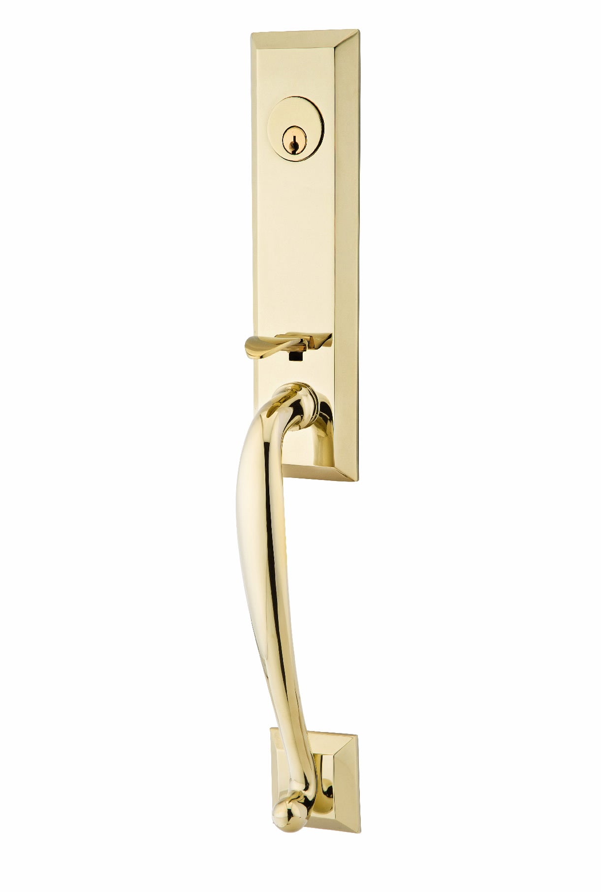 Emtek Adams Handleset - Polished Brass