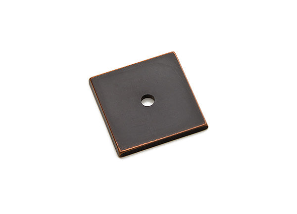 Emtek Art Deco Square Backplate for Cabinet Knobs Oil Rubbed Bronze