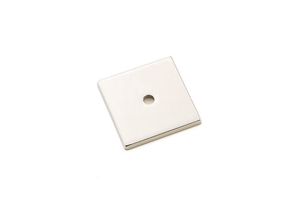 Emtek Art Deco Square Backplate for Cabinet Knobs Polished Nickel