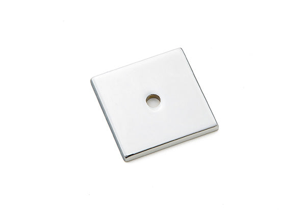 Emtek Art Deco Square Backplate for Cabinet Knobs Polished Chrome