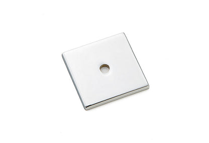 Emtek Art Deco Square Backplate for Cabinet Knobs Polished Chrome