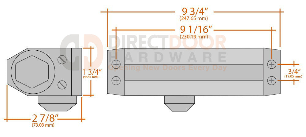Advantage 4400 Series Door Closer Power Adjustable 1-4