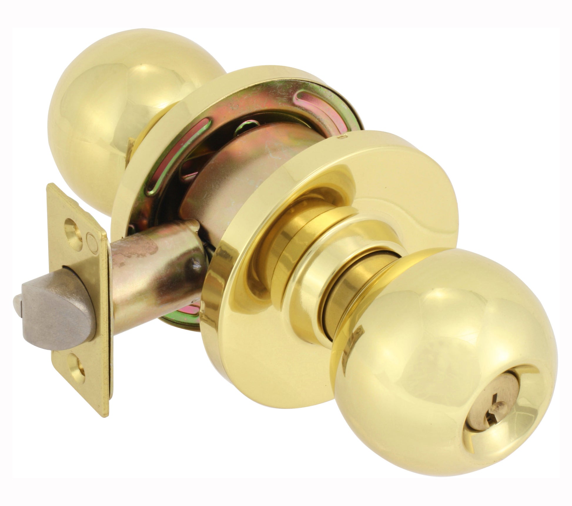 Advantage Grade 2 CA Commercial Office Knob in Polished Brass
