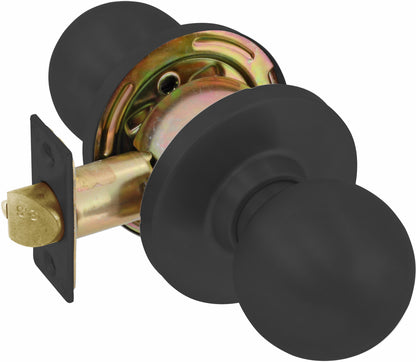 Advantage Grade 2 Entrance CA Commercial Passage Doorknob in Flat Black