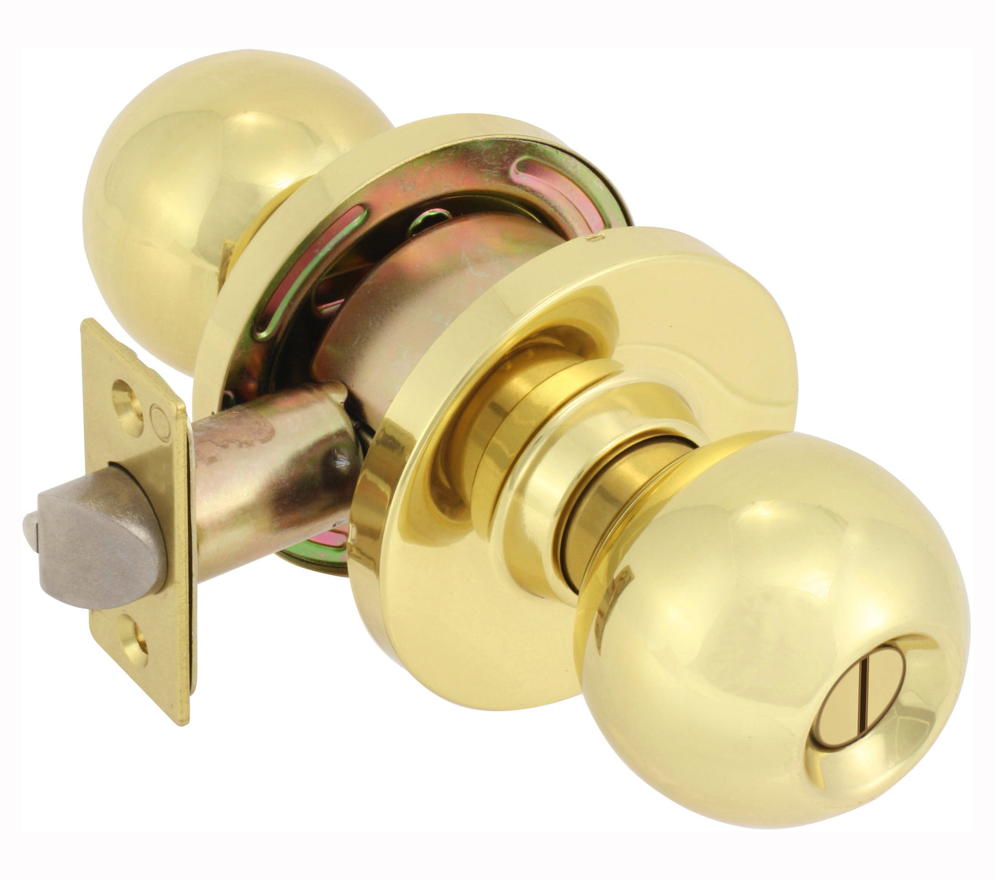 Advantage Grade 2 Privacy EA Commercial Doorknob in Polished Brass