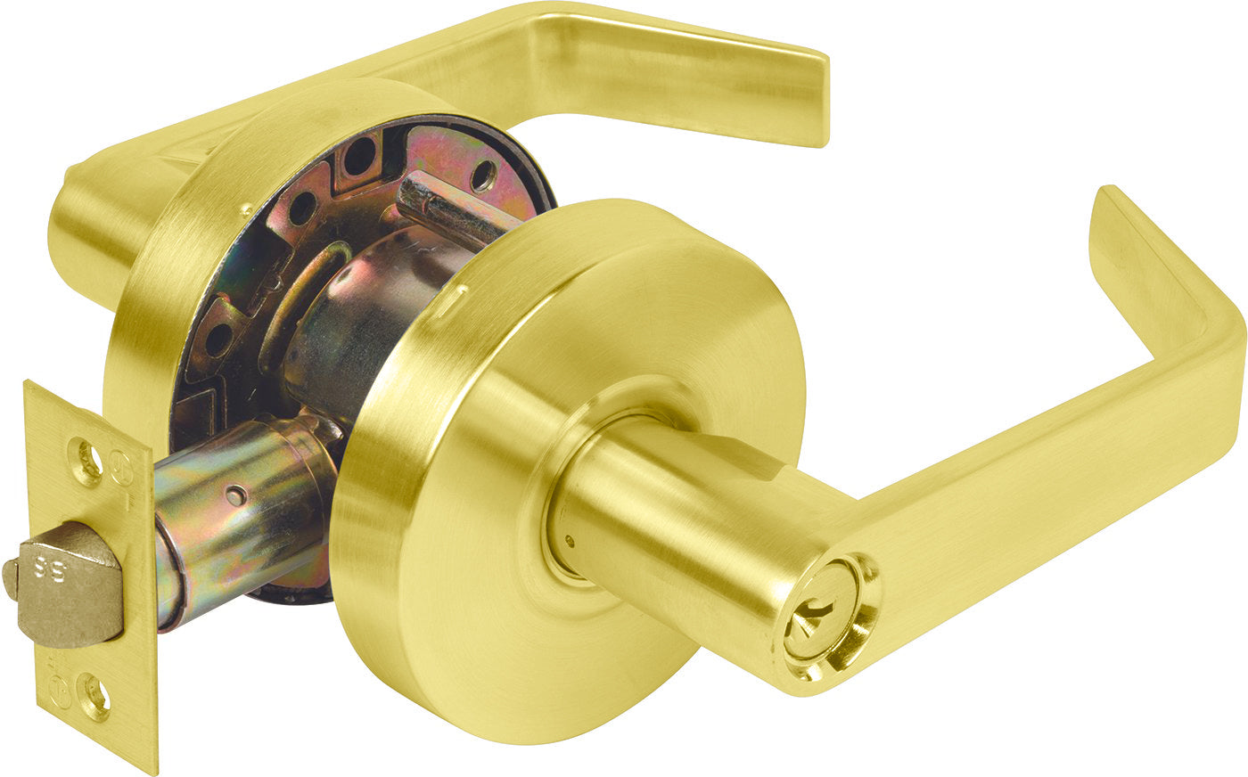 Advantage ES Grade 1 Entrance Function CT Style Door Lever Polished Brass