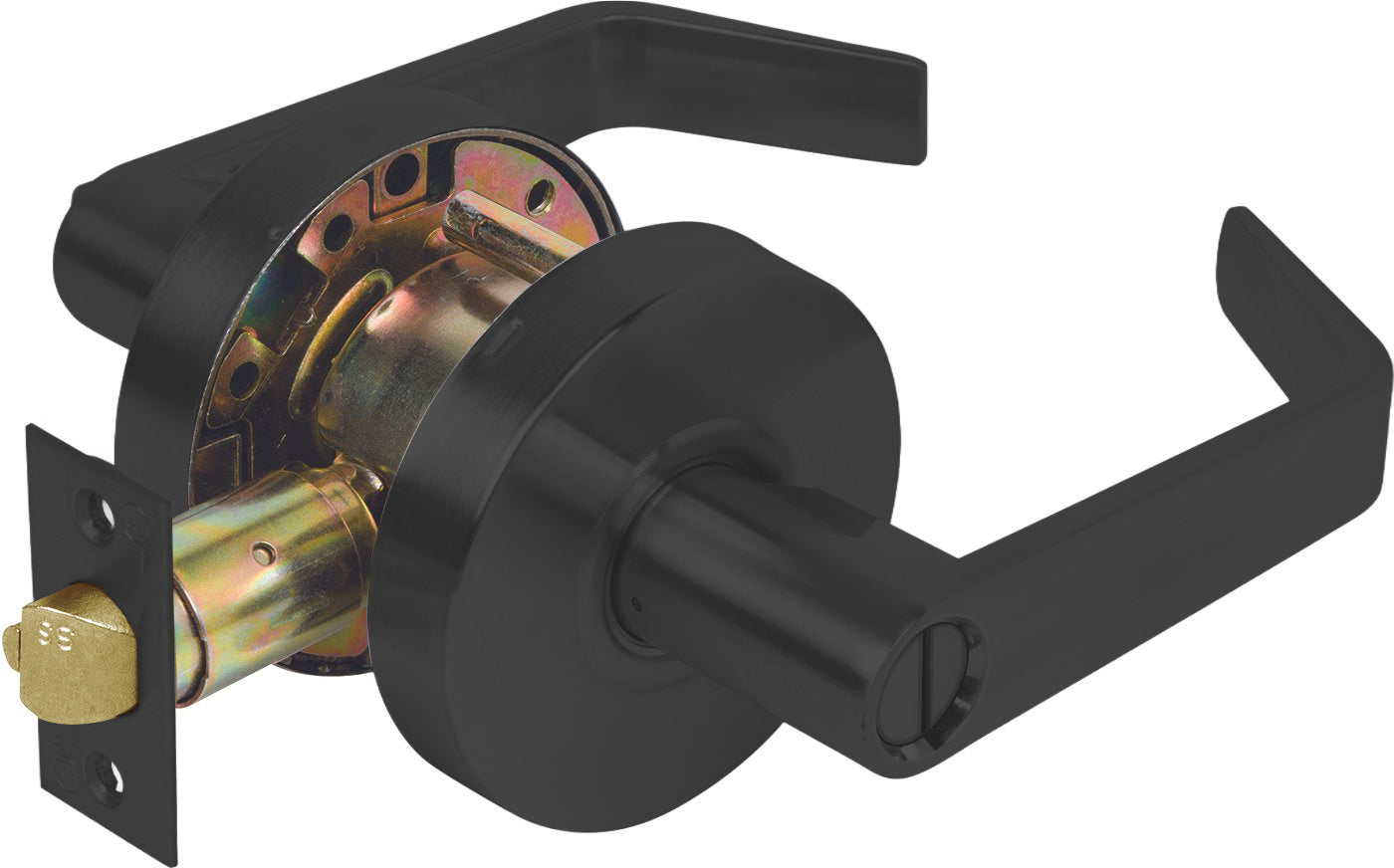 Advantage ES Series Grade I Privacy CT Commercial Lever in Flat Black