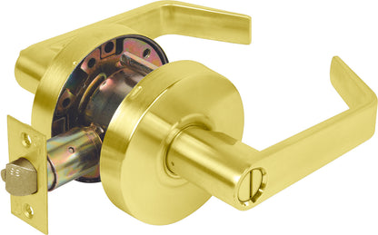 Advantage ES Series Grade I Privacy CT Commercial Lever in Polished Brass