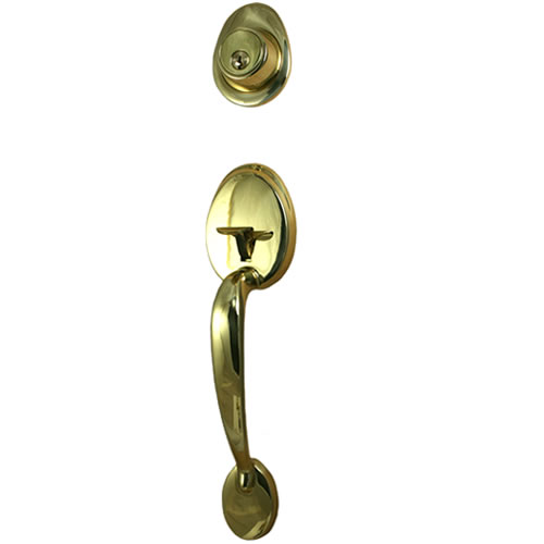 Sure-Loc Alta Handleset in Polished Brass