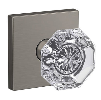 Schlage Custom Alexandria Glass Knob with Collins Trim