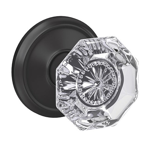 Schlage Custom Alexandria Glass Knob with Alden Trim