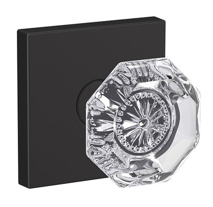 Schlage Custom Alexandria Glass Knob with Collins Trim