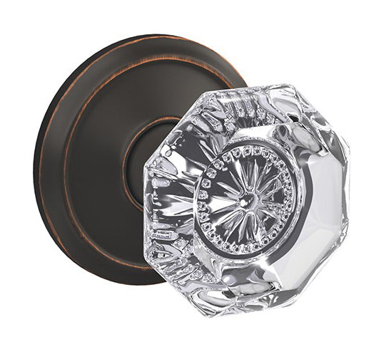 Schlage Custom Alexandria Glass Knob with Alden Trim