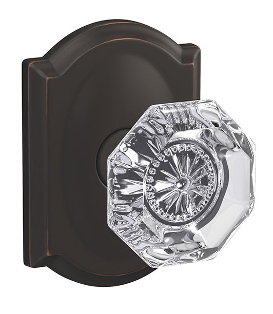 Schlage Custom Alexandria Glass Knob with Camelot Trim