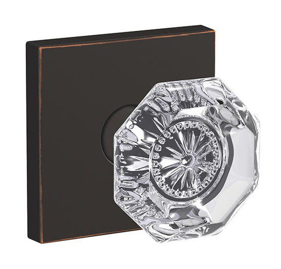 Schlage Custom Alexandria Glass Knob with Collins Trim