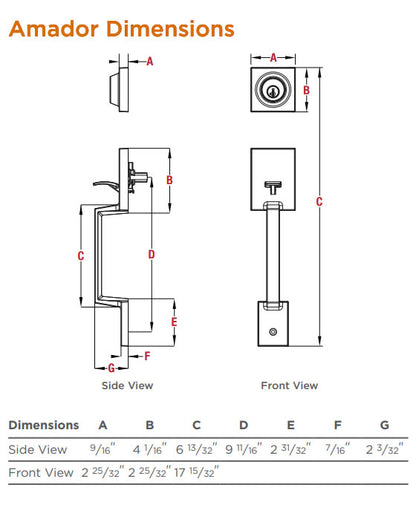 Kwikset Amador Modern Handleset