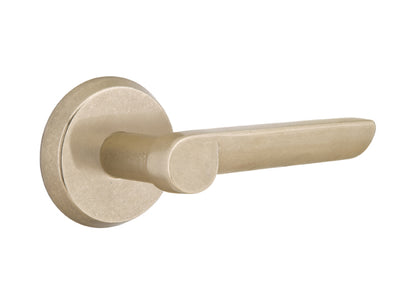 Emtek Sandcast Bronze Aurora Lever - Style 2 Rosette - Tumbled White Bronze